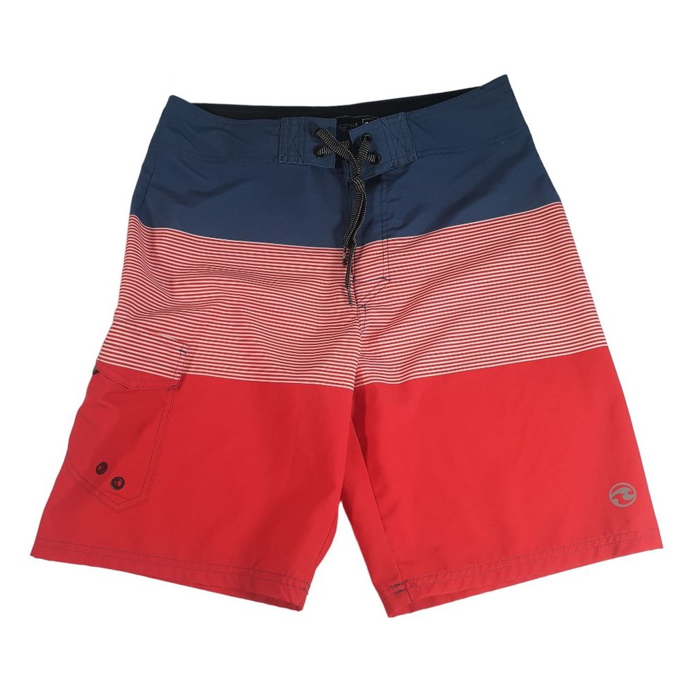 Ocean Current Mens 30" Waist Swim Board Shorts Logo Beach Surf Lace Closure
